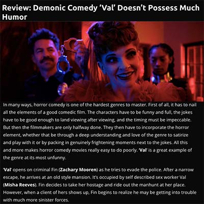 Review: Demonic Comedy ‘Val’ Doesn’t Possess Much Humor